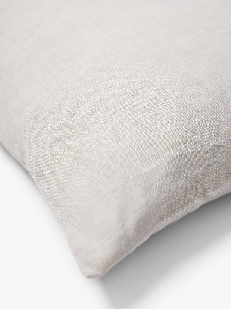 Gewassen 100% linnen kussenhoes Scotty 60x40 cm Naturel