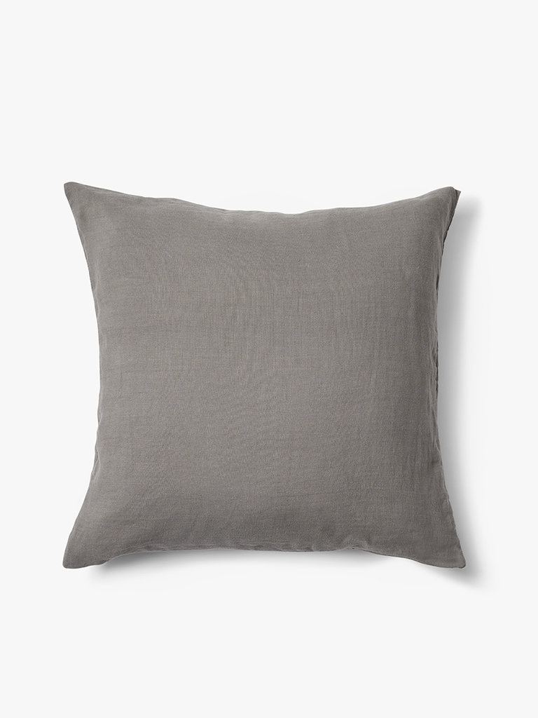 Washed 100% Portuguese linen cushion cover Scotty 50x50 cm  Smokybrown