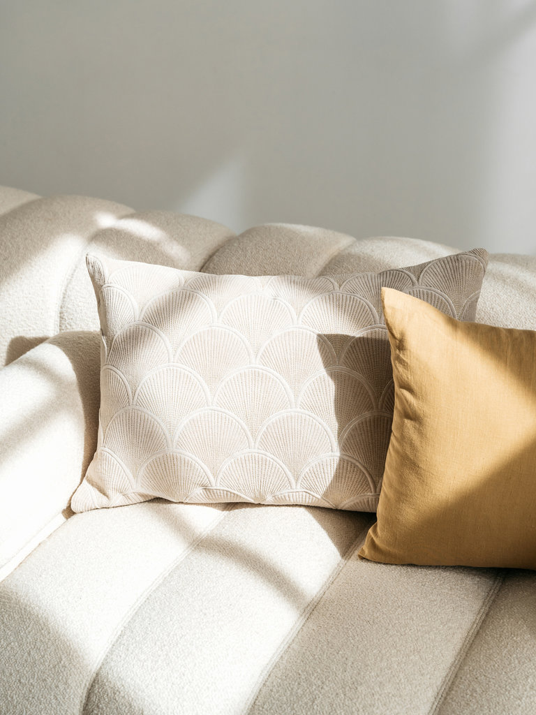 Washed 100% Portuguese linen cushion cover Scotty 50x50 cm Goldenbrown