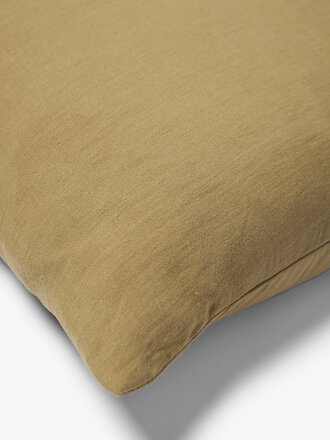 Gewassen 100% linnen sierkussen Scotty 60x40 cm Goudbruin