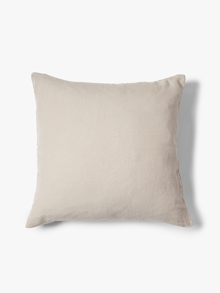 Washed 100% Portuguese linen cushion cover Scotty 50x50 cm Taupe