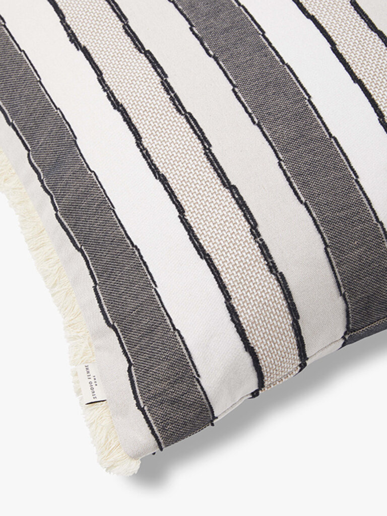 100% organic cotton woven striped decorative cushion cover Holly 50x50 cm