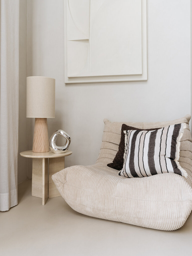 100% organic cotton woven striped decorative cushion cover Holly 50x50 cm