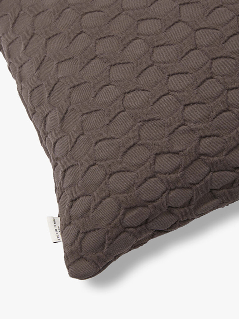 Jacquard biologisch katoenen sierkussenhoes Ella 50x50 cm