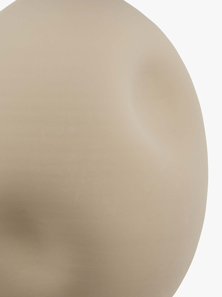 Handmade earthenware table lamp Liz  sand with linen shade