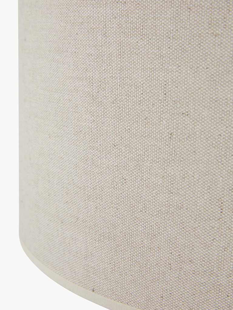 Handmade earthenware table lamp Liz  sand with linen shade