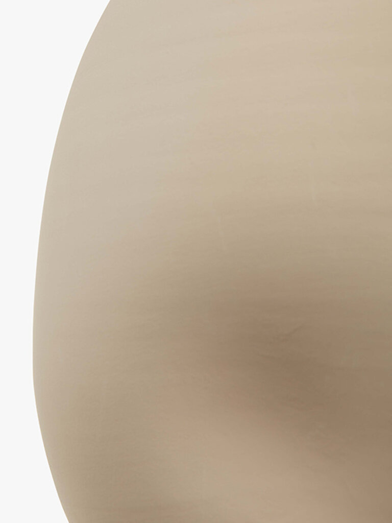 Handmade earthenware table lamp Liz  sand with linen shade