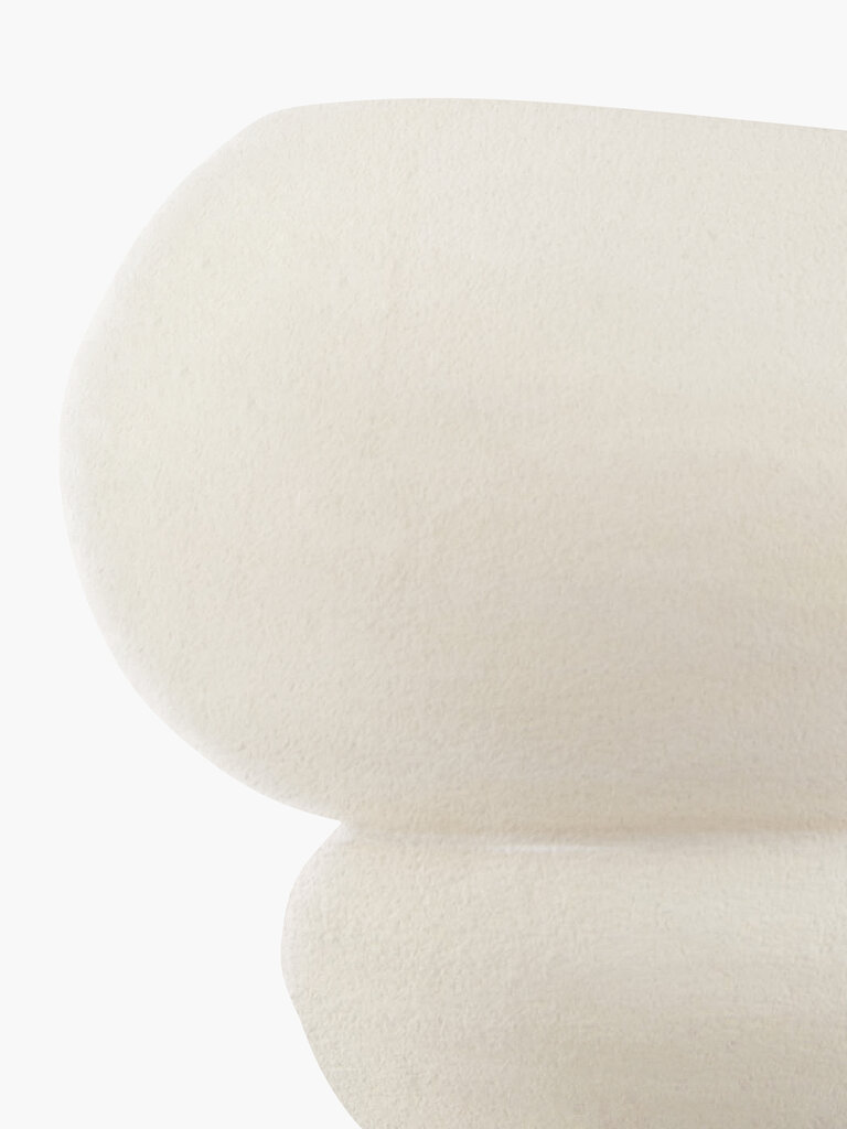 Handmade Portugese ceramic vase Leya matte ecru 25 x 20 cm