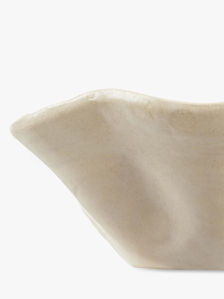Handmade earthenware bowl Kate 25 x 8 cm matte ecru