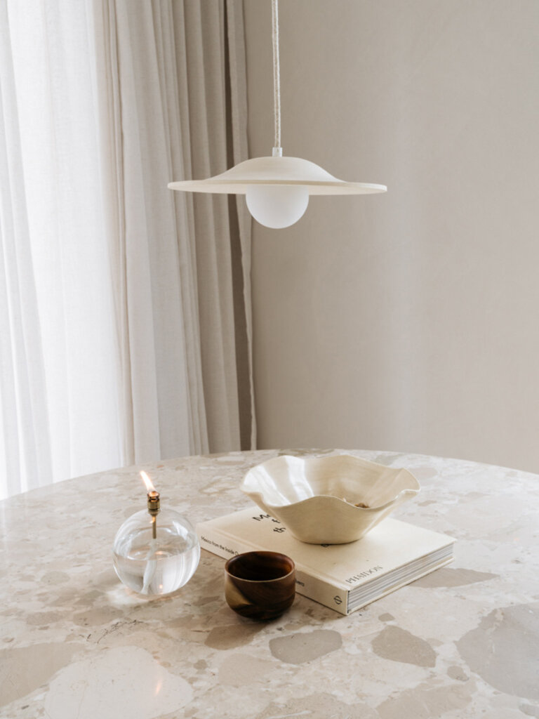 Hand made Portugese earthenware pendant lamp July