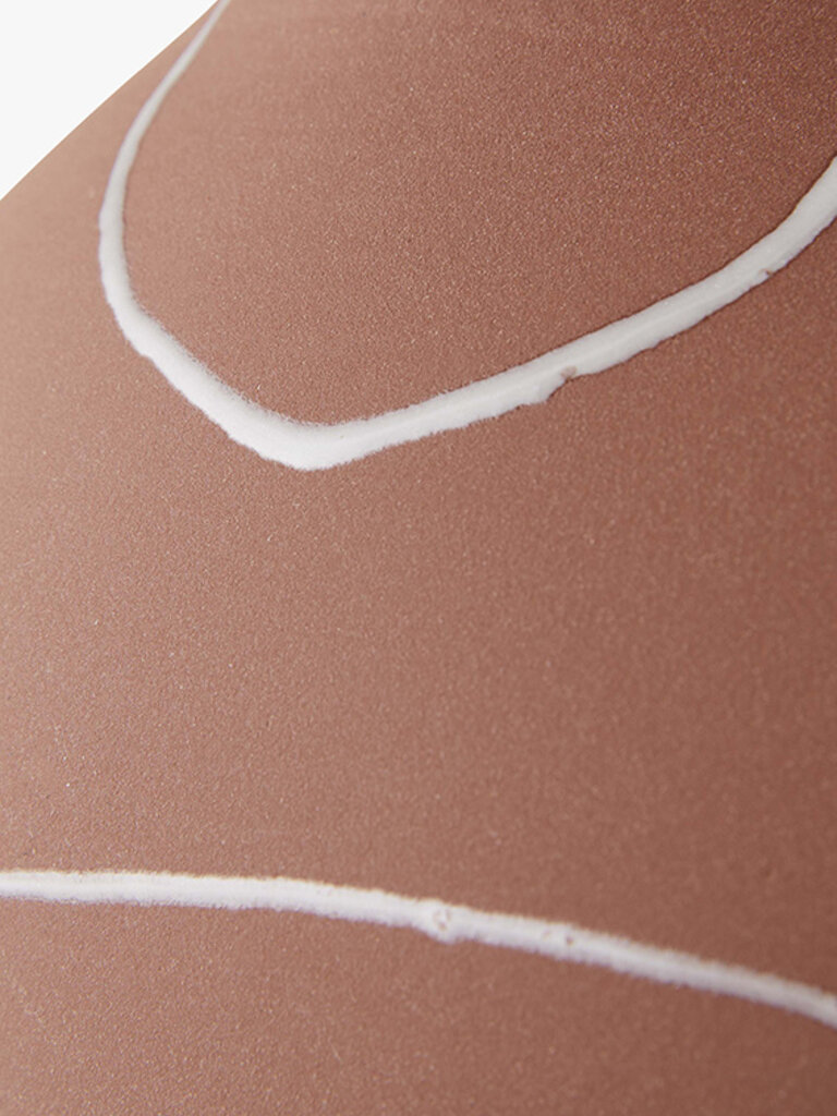 Handmade earthenware vase Iris terracotta 20 x 13 x 14.5 cm