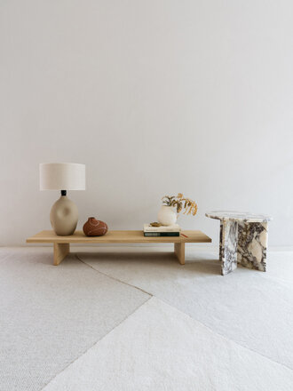 100% wollen vloerkleed Rose 200x290 ton sur ton