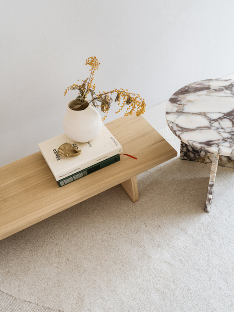 100% wollen vloerkleed Rose 200x290 cm beige ton sur ton