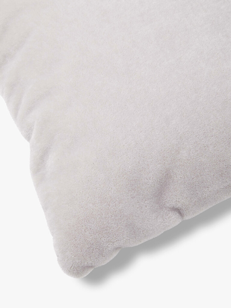 Luxe mohair sierkussenhoes Amy lichtgrijs 50x50 cm