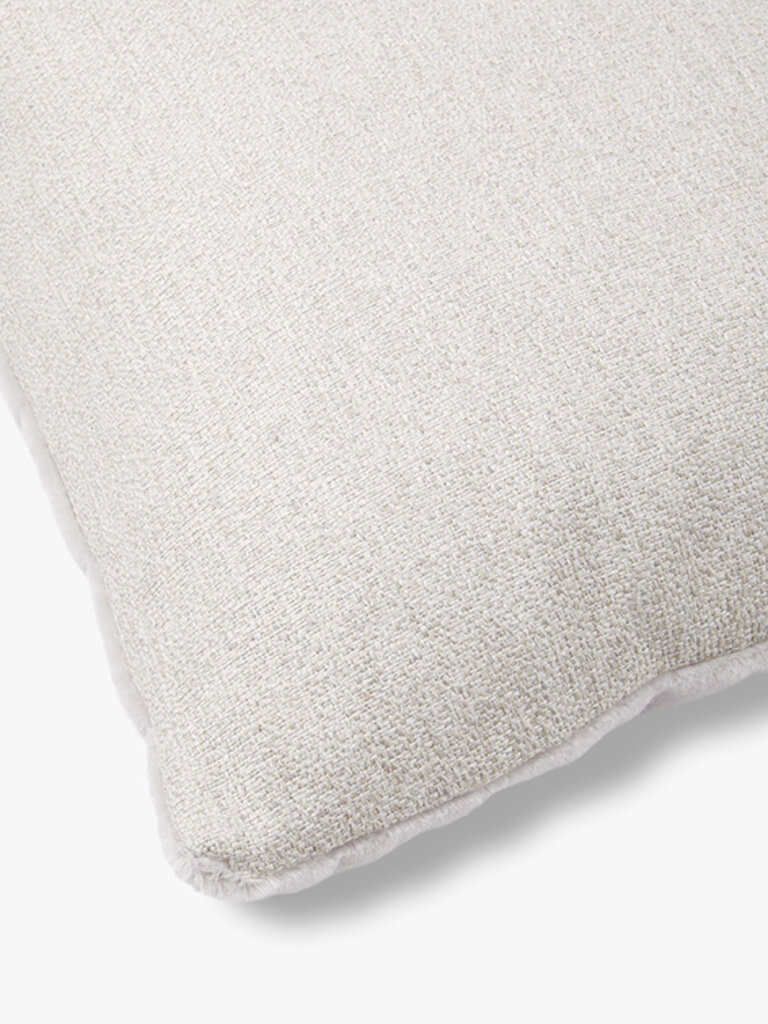 Luxe mohair sierkussenhoes Amy lichtgrijs 50x50 cm