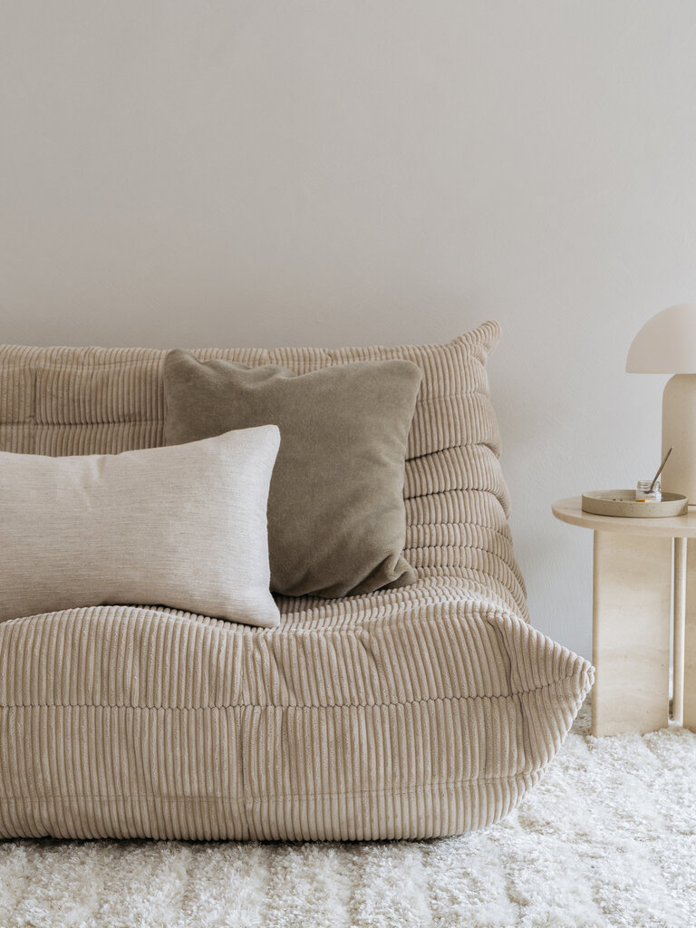 Luxe mohair sierkussenhoes Amy saliegroen 50x50 cm