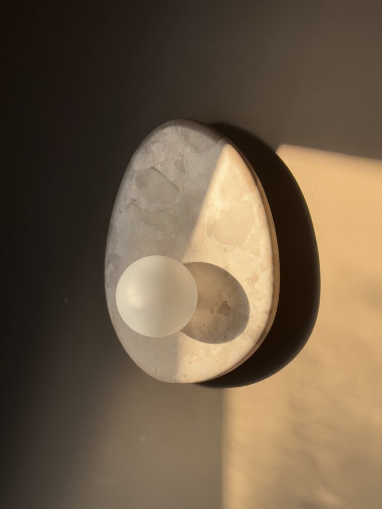 Exclusive handmade Kunis Brescia marble lamp Nina