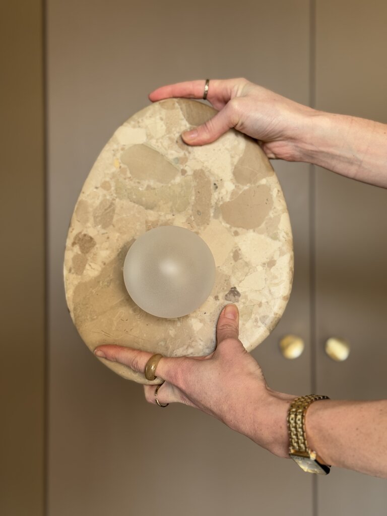 Exclusieve handgemaakte Kunis Brescia marmeren lamp Nina