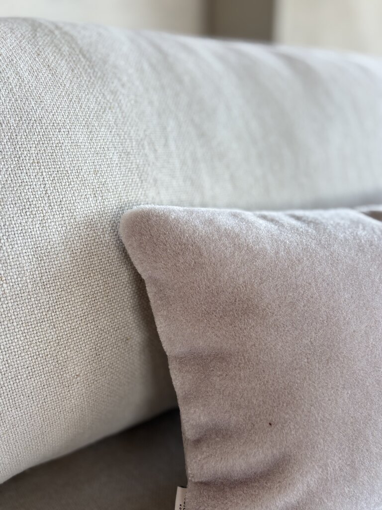 Luxurious mohair cushion Amy mist grey 50x50 cm