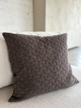 Jacquard organic cotton cushion cover Ella 50x50 cm