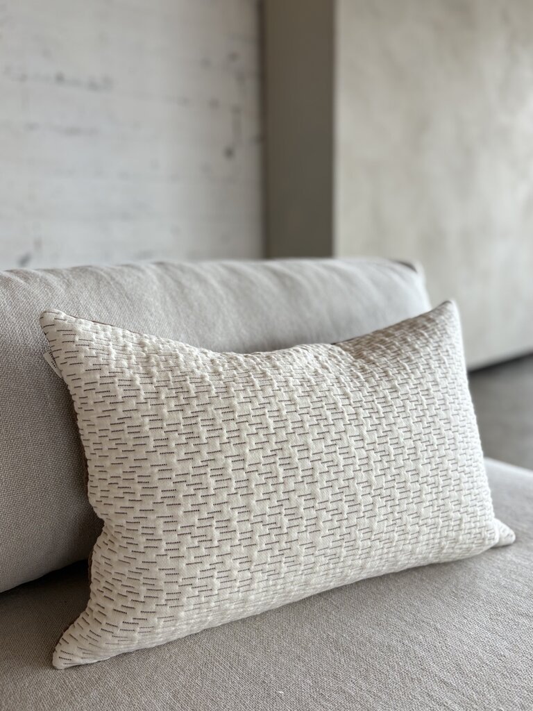 Two-tone soft quilted cushion cover Olivia 60x40 cm brown-ecru