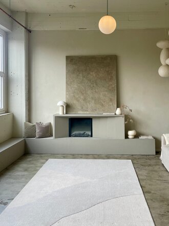 100% wool rug Rose 200x290 cm tone-on-tone