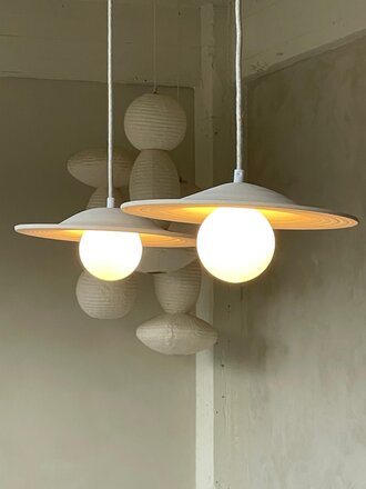 Hand made Portugese earthenware pendant lamp July