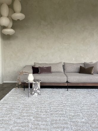 Exclusive high-pile wool rug Stella 200x290 cm ecru