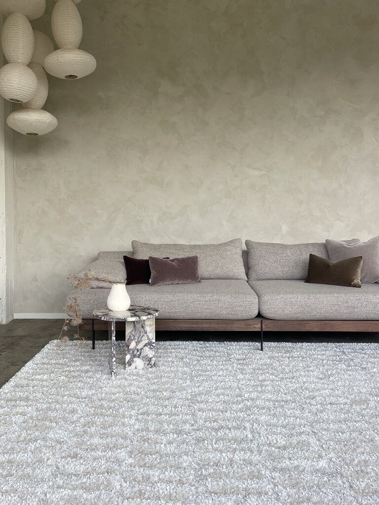 Exclusief hoogpolig wollen vloerkleed Stella 200x290 cm ecru