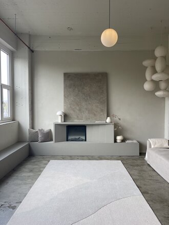 100% wool rug Rose 200x290 cm tone-on-tone