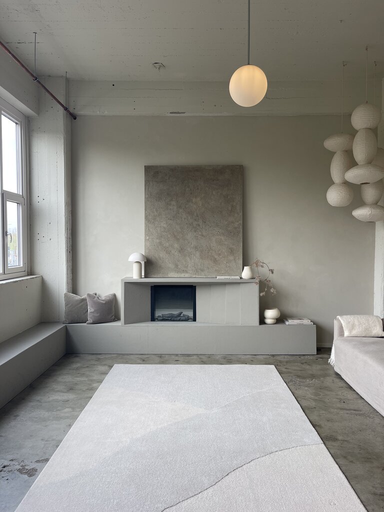 100% wool rug Rose 200x290 cm tone-on-tone