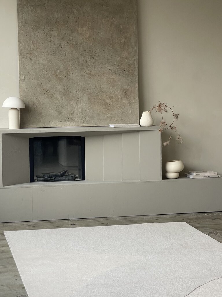 100% wollen vloerkleed Rose 200x290 cm beige ton sur ton