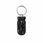 crystal keychain container zwart