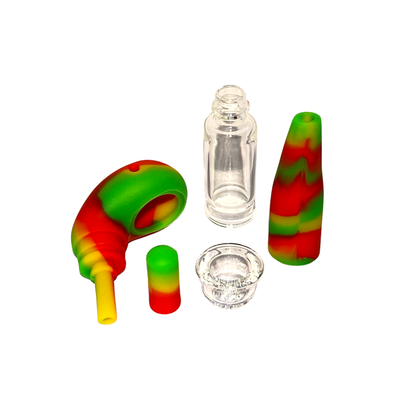 Silicon Pipe  Bong with Glass Extension