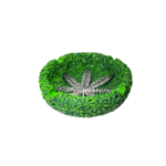 ashtray green - hemp leaf