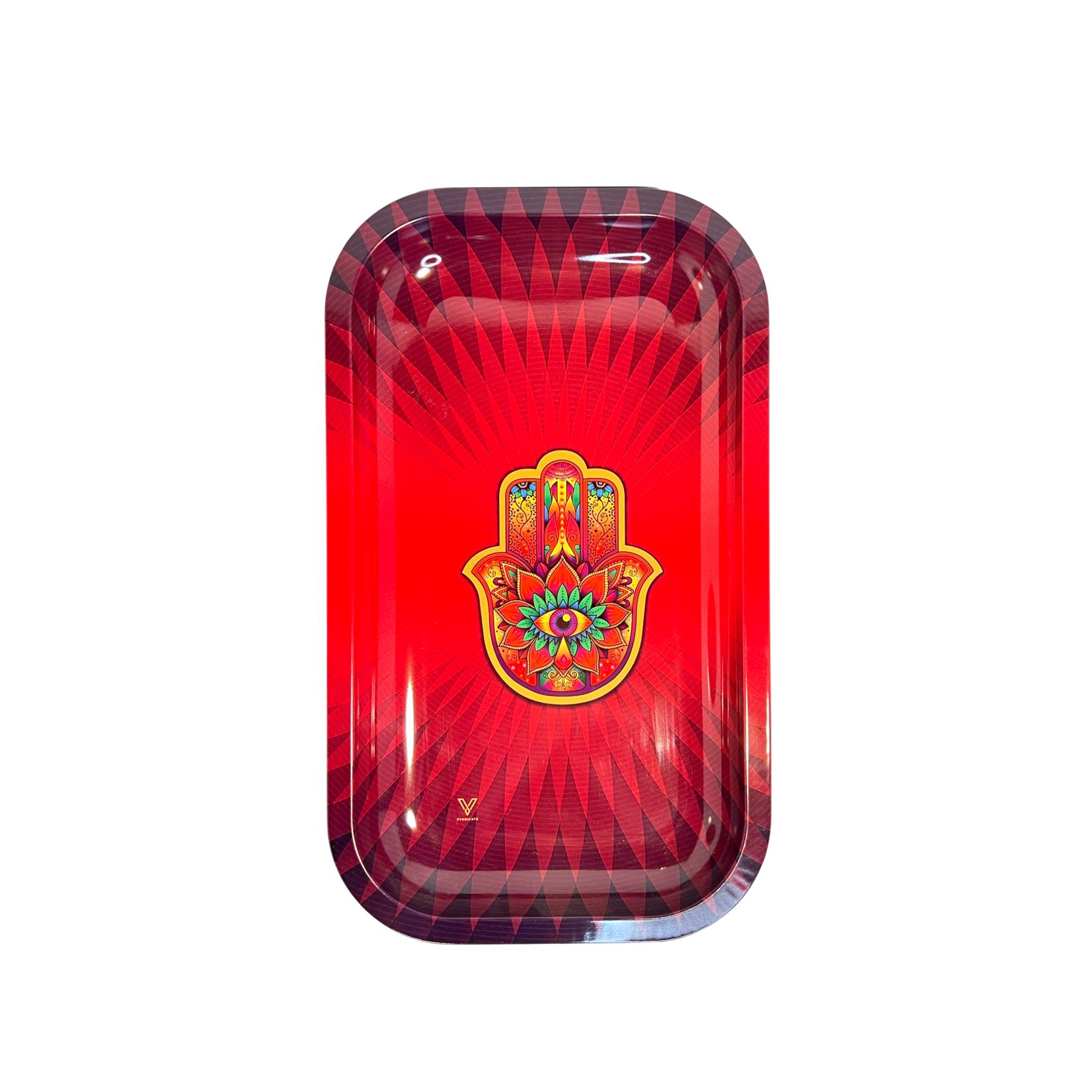 Medium Metal Rolling Tray - Hamsa