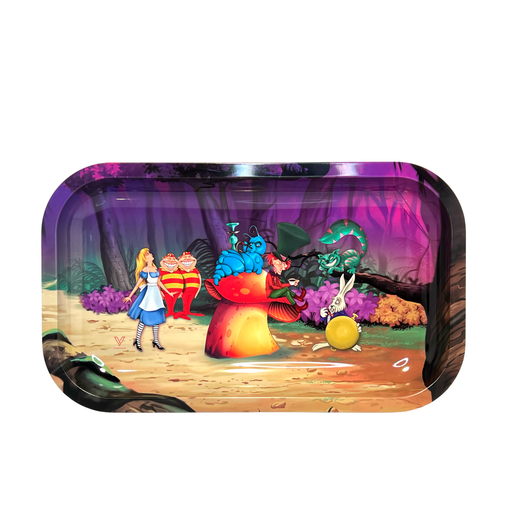 Medium Metal Rolling Tray - Alice in Wondeland