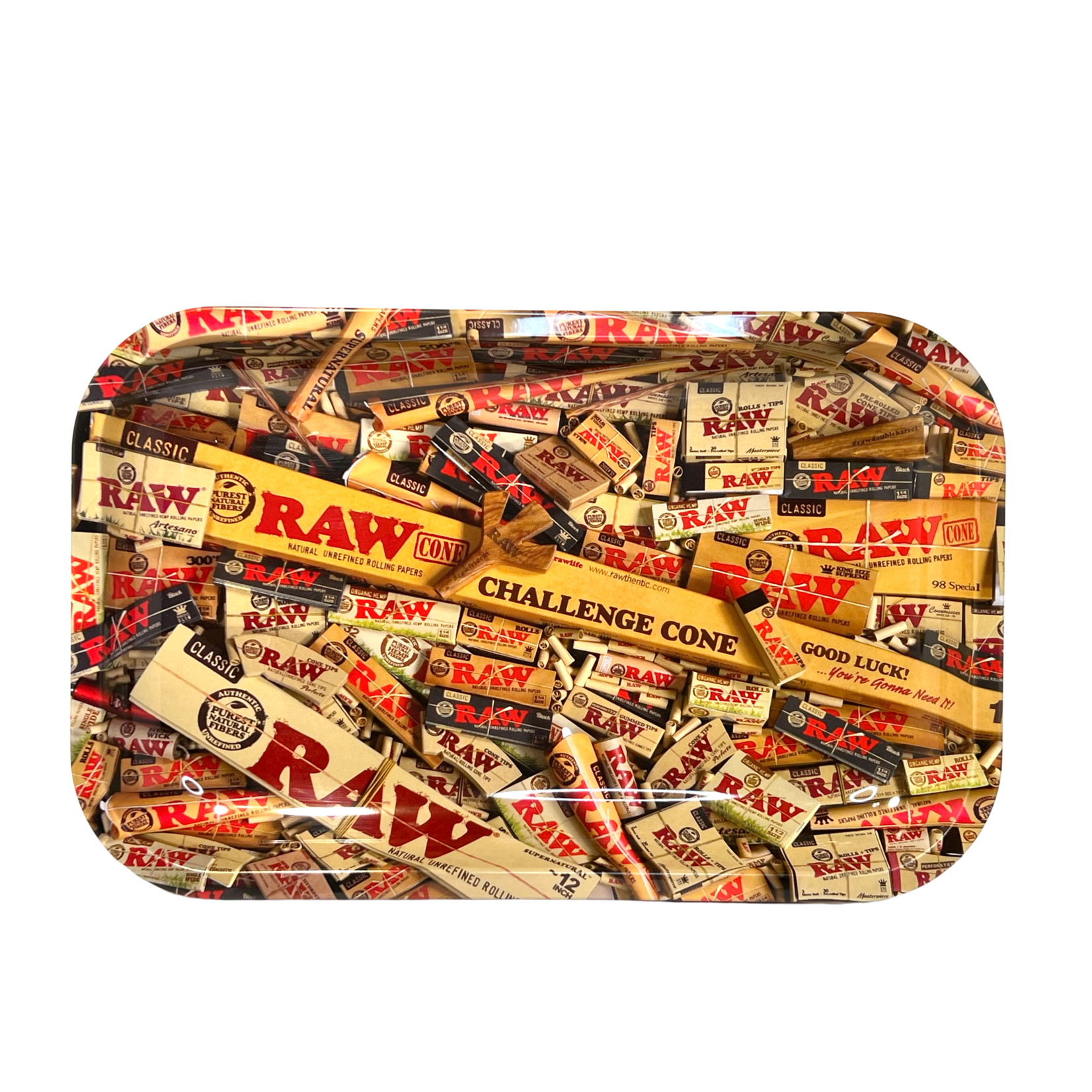 Medium-Groot Metalen Rolling Tray - Raw