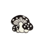 iron-on patch - 3 mushrooms
