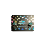 The Magic Mushroom Gallery MMG shiny mushroom oorbellen zilver-blauw