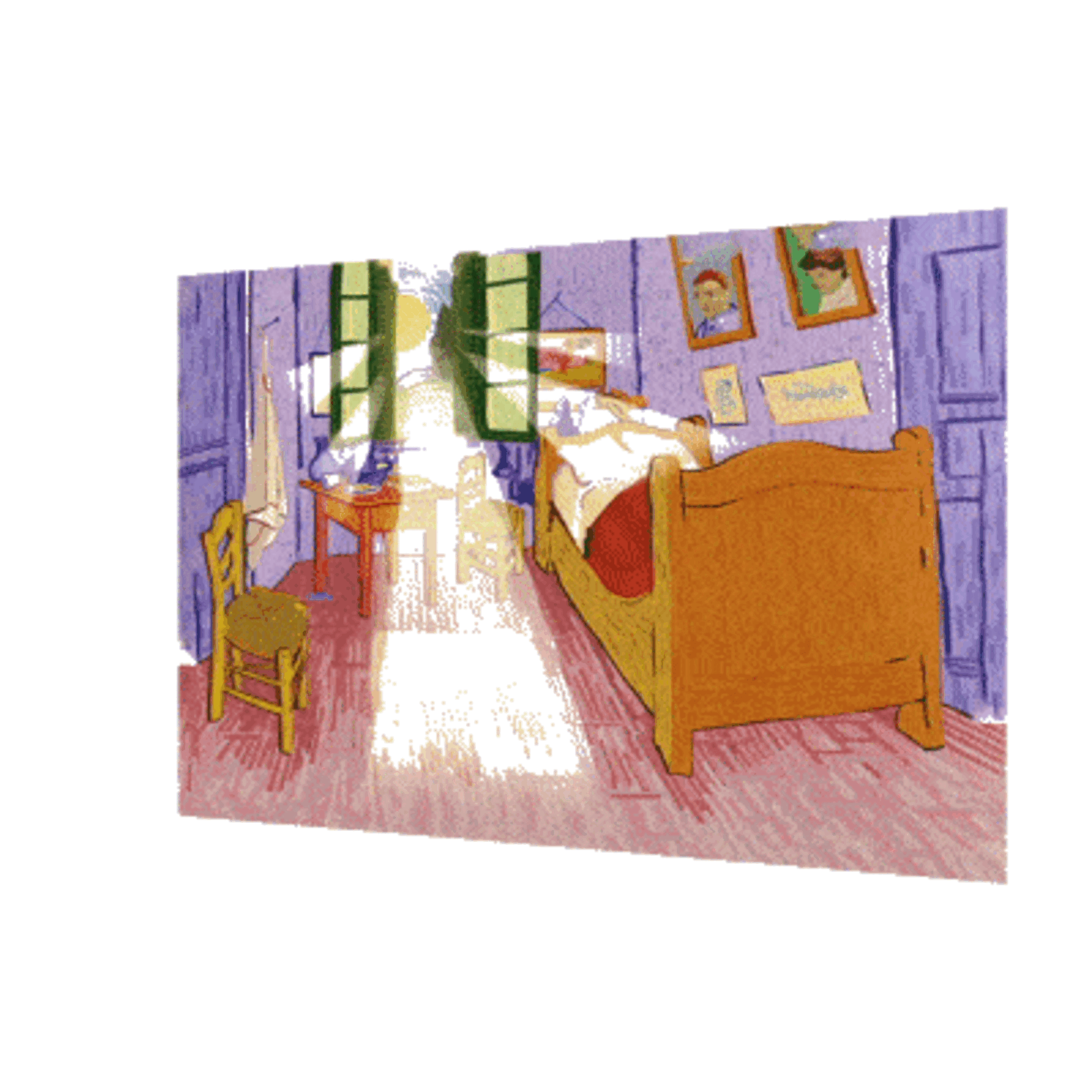 Lenticular 3D Postcard- Bedroom In Arles