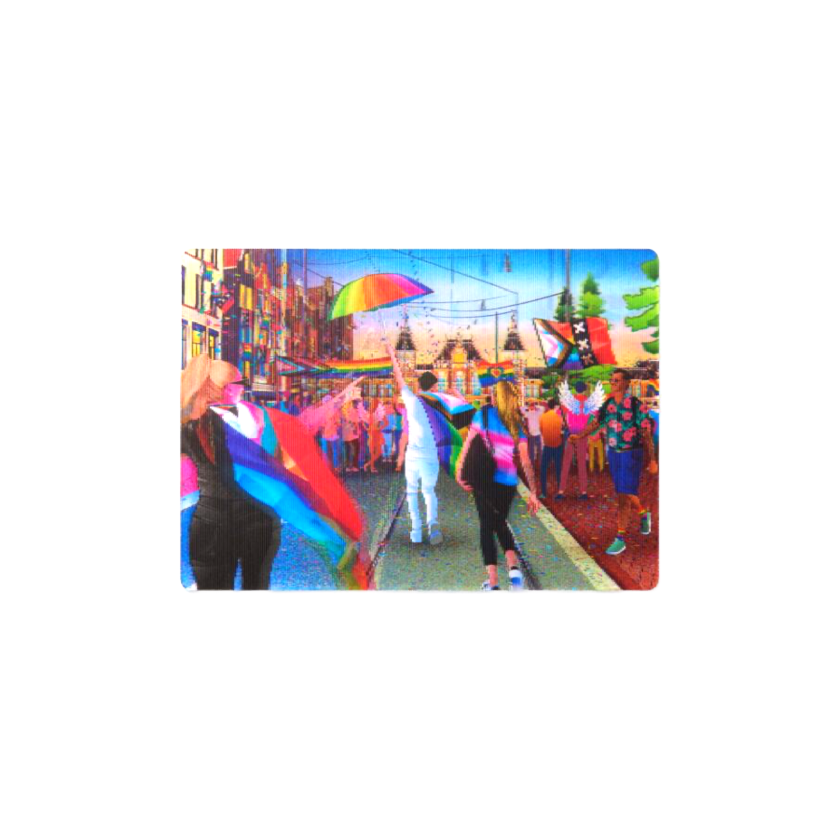 Lenticular 3D Postcard - Pride Walk