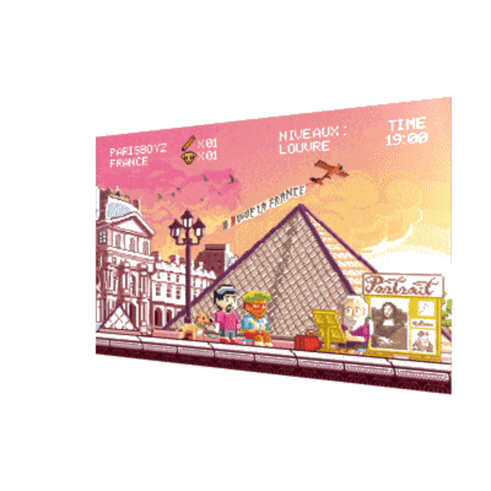 Lenticular 3D Postcard - Museum The Louvre