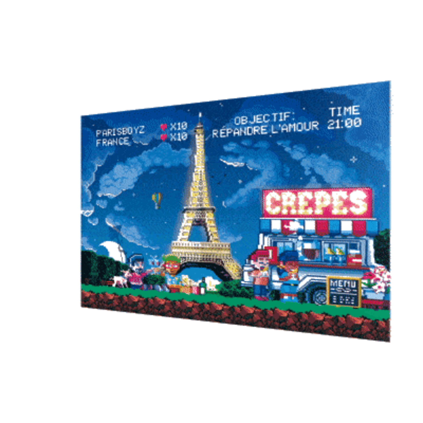 Lenticular 3D Postcard - Parisboys Eiffel Tower