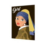 3D postcard - girl with a pearl earring