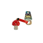 The Magic Mushroom Gallery MMG sleutelhanger - diamant mushroom rood