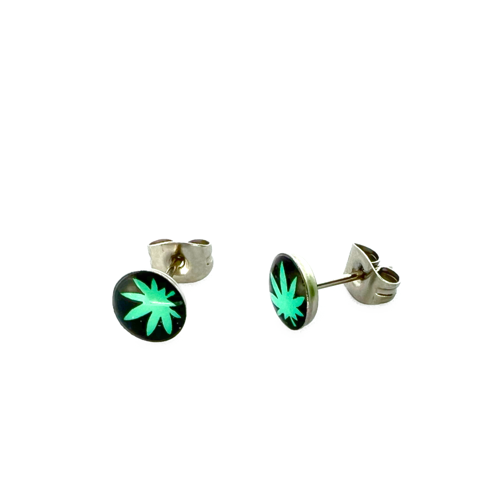 The Magic Mushroom Gallery Hemp Leaf Mini-Earrings