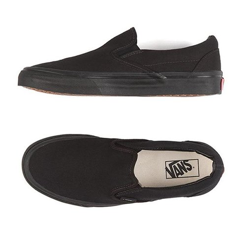 vans classic slip on black/black