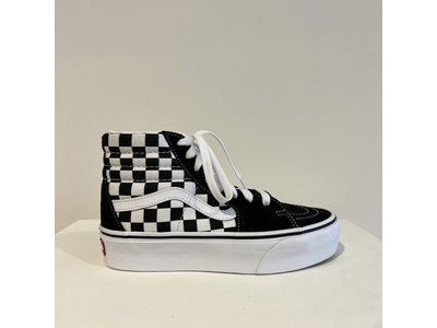 vans Sk8-Hi platform checkerboard/ true white