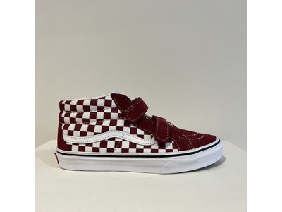 vans Sk8-mid reissue checkerboard pomegranate / true white